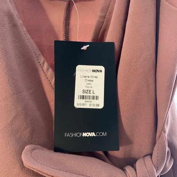 Mauve Wrap Dress - Picture 3 of 6
